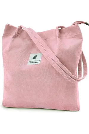 Merkloos Corduroy schoudertas voor dames, corduroy tas, schoudertas met ritssluiting, duurzame draagtas voor werk, dagelijks leven, kantoor, schoolreisjes en winkelen