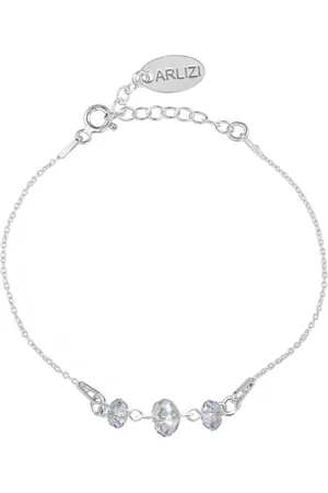 ARLIZI 2055 Armband ijsblauw Swarovski kristal briolette - sterling - 20 cm