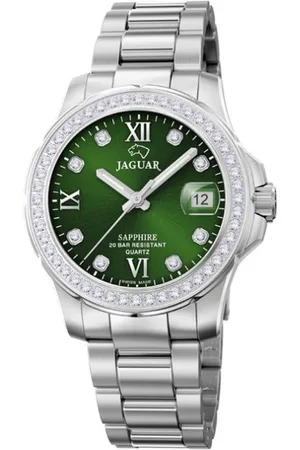 Jaguar Executive Diver Ladies Horloge - dames horloge - Groen - diameter 34.5 mm - roestvrij staal