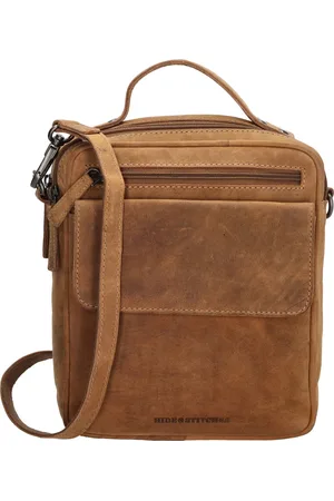 Hide & Stitches Idaho Schoudertas - - 100% Leer