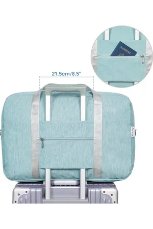 Merkloos Handbagage 45 x 36 x 20 opvouwbare reistas voor onder de stoel, draag- en handtas voor overnachten voor dames en heren, , 40L
