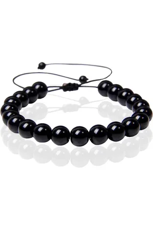 Memphis No.3 Dames Armband - 8mm Black Glass