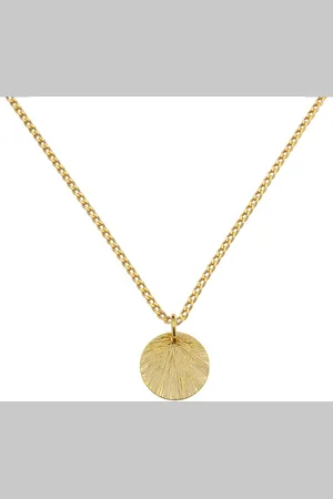 ARLIZI 2096 Ketting ronde minimalistische hanger - verguld - 46 cm