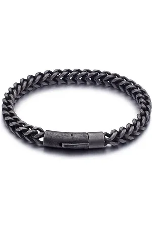 Lazy Cat Donkere Stalen Armband – Stainless Steel - 22.5cm/6mm