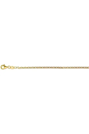 Glow Ketting - zilver - geel verguld - anker 2.3 mm - 90 cm