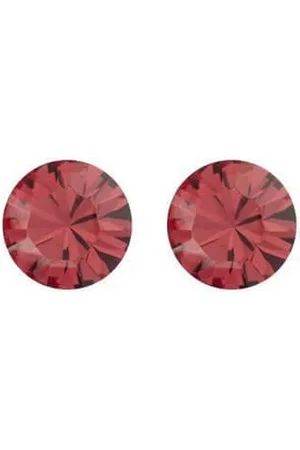 Biba Oorbellen met Swarovski Steentje Indian Pink