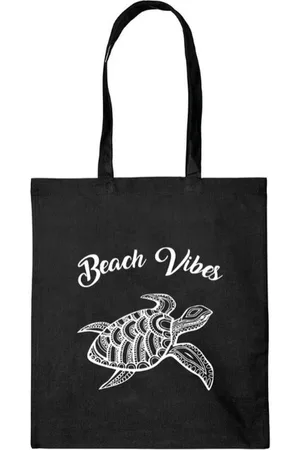 Merkloos Zomer tas met schildpad - Beach Vibes