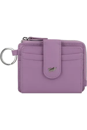 Braun büffel Braun Büffel Leren Kaarthoes Joy Card Case Paars