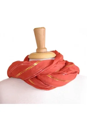 Merkloos Behave accessoires- sjaal - rood sjaal gestreept