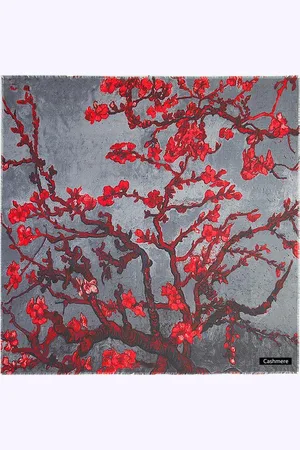 Emilie Scarves Cashmere sjaal Van Gogh Amandelbloesem