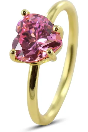 Silventi 9SIL-22559 Zilveren Ring - Dames - Zirkonia - Hartje - 8 mm -