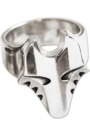 AuBor ®. Zilveren Wolvenkop ring - 18mm