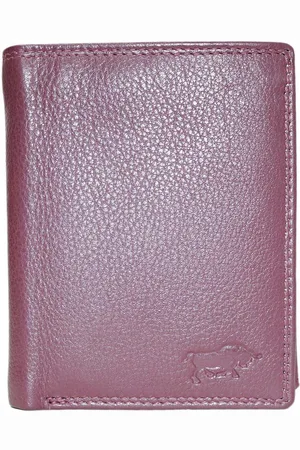 ARRIGO BELLO Bordeauxrode Euro Portemonnee Leer - Compact Leren Portemonnee Bordeauxrood