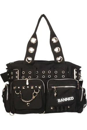 Banned Alternative Banned Sweet Revenge Handtas met Handboeien - - Katoen - Rock wear - (bxhxd) ca. 36cm x 27cm x 15cm