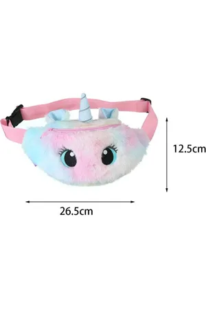 Merkloos Unicorn Heuptasje - Unicorn Tas - Unicorn Tasje - Fanny Tasje - Heuptas - Pluche Tasje - Heuptasje Kinderen - Eenhoorn Tasje - Heuptasje Kids - Verjaardagscadeau - Unicorn Thema - Kinderverjaardag