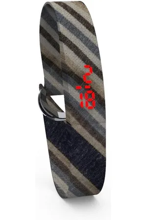 Too Late Digitaal horloge - Fabric - katoenen band - Stripes Multiple