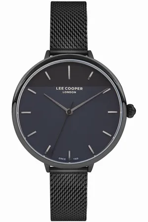 Lee LC07021.650 - Horloge - Analoog - Dames - Vrouwen - Milanese band - Zwart - Grijs