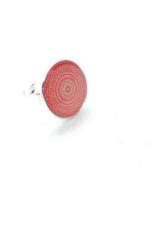 2 Love It Mandala Roodroze - Ring - Verstelbaar in maat