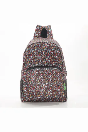 eco Backpack - B04BK - Black - Ditsy