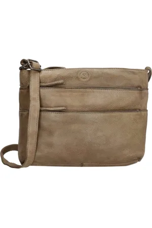 Hide & Stitches Paint Rock Crossbody Schoudertas - Handige Ritsvakken - - 100% Leer