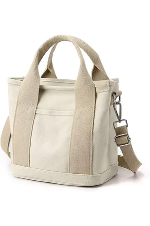 Merkloos Canvas tas dames schoudertas dames schoudertas mode handtas casual tote handtas dames canvas tote bag voor dagelijks gebruik, kantoor, schooluitstapjes en winkelen