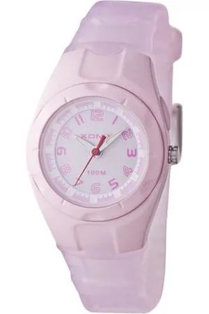 XONIX TF-001 - Horloge - Analoog - Kinderen - Unisex - Vrouwen - Dames - Siliconen band - ABS - Cijfers - Waterdicht - 10 ATM - Roze