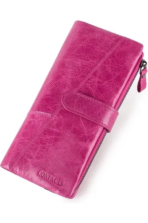 Contacts Leren portemonnee heren Crazy Horse Leather - portefeuille heren - mannen cadeautjes cadeau voor man - portemonnee heren pasjes houder - Top kwaliteit Leer
