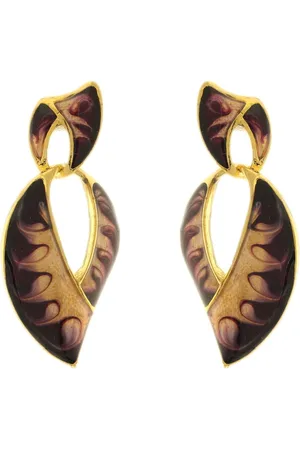Behave Dames oorbellen hangers goud-kleur design 4 cm