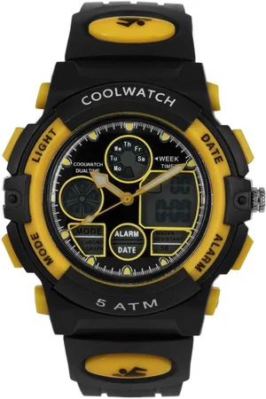 Coolwatch Horloge CW.387 analoog/digitaal zwart -geel