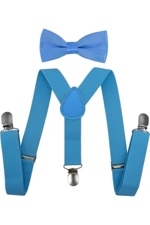 Fako Fashion Kinder Bretels Met Vlinderstrik - Kinderbretels - Vlinderdas - Strik - Effen - 65cm