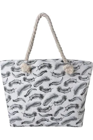 Juleeze | Strandtas 43*33 cm | | Polyester | Rechthoekig | Veren | JZBG0195