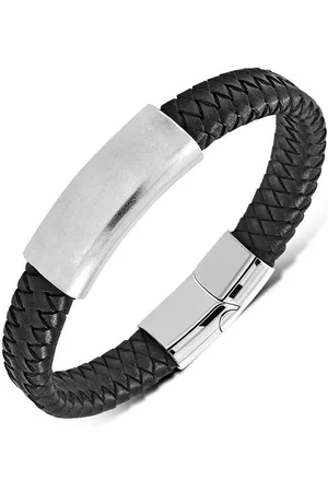 Montebello Amanto Armband Kelt Black - 316L Staal - Leer - 12mm - 22cm