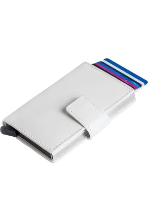 FIGURETTA Leren Cardprotector RFID Compact Creditcardhouder - Dames en Heren - Metallic