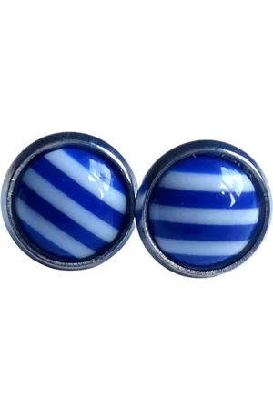 2 Love It Candy L - Oorknopjes - Doorsnee 8 mm - - Wit - Zilverkleurig