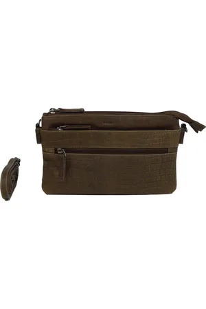 DSTRCT Flora Fountain Croco Clutch Schoudertas
