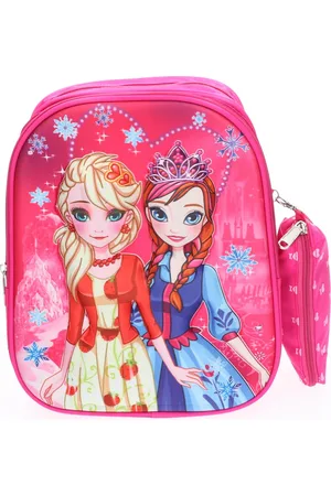 Kiddy 3D Meisjes schooltas/RugZak roze 2 Trendy vriendinnen print