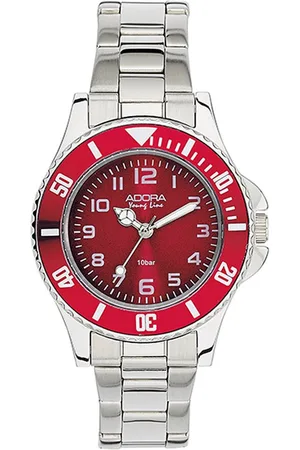 Adora Kinderhorloge met stalen band AY4433 rood