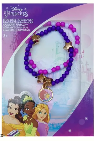 Disney Armbanden - 2 stuks - one size - Bedels - kralen - Ster - - roze - Prinsessen - Ariël en botje - Verjaardag - sinterklaas - schoencadeau - kado