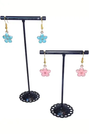 2 Love It Duo pack Daisy - Pack van 2 paar oorbellen - Oorbellen - Lengte: 3.3 cm - - Roze - Goudkleurig