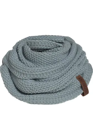Knit Factory Coco Gebreide Colsjaal - Ronde Sjaal - Nekwarmer - Wollen Sjaal - Groene Colsjaal - Dames sjaal - Heren sjaal - Unisex - - One Size