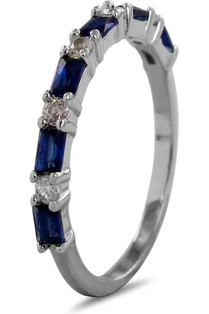 Silventi 9SIL-22311 Zilveren Ring met Zirkonia - Dames - Zirkonia - Rond - Wit - 2 mm - Baquette - - 2 x 3,5 mm