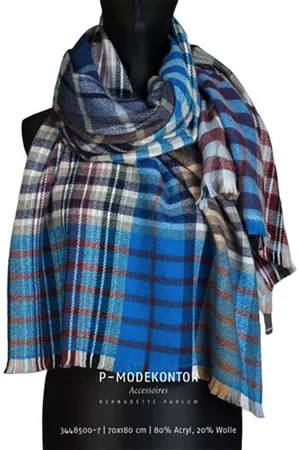 P-Modekontor Winter Sjaal Dames Sjaal Multicolor Geruit.