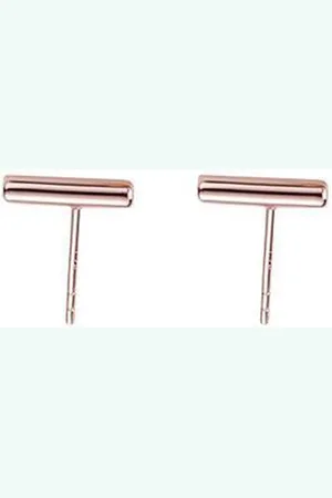 Amodi 24/7 Jewelry Collection Bar Minimalistische Ronde Oorknopjes - Rosé Goudkleurig