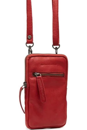 Chesterfield Leren Telefoontasje Rood Salta