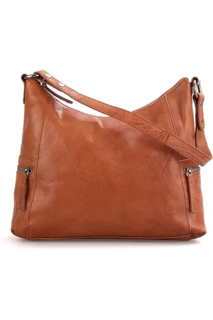 Spikes&Sparrow Leren Schoudertas - Toronto - Cognac