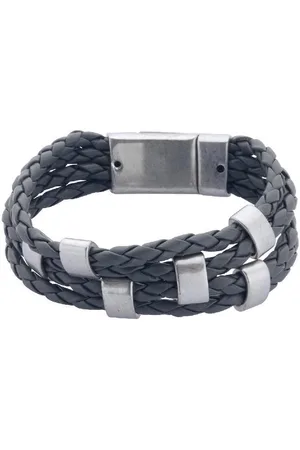 Behave Armband met meerdere gevlochten bandjes van imitatieleer