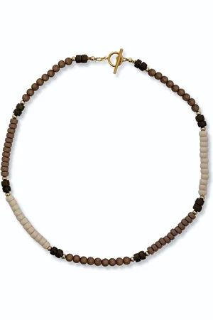 Zatthu Jewelry N21AW385 - Hope bruine kralenketting met resin