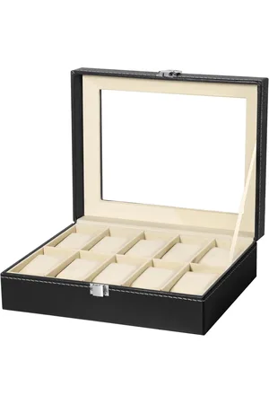 Merkloos Horlogedoos van PU-leer met 10 vakken - Luxe cadeau-idee voor dames en heren