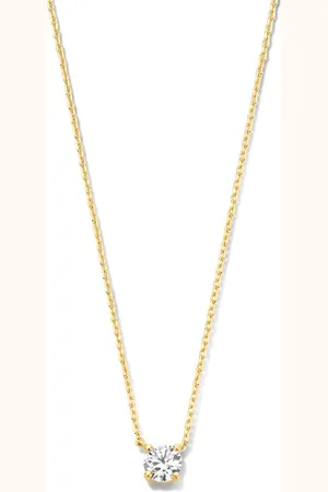 Marie-Celeste Ketting Zirkonia 0,8 mm 42 cm - Goud