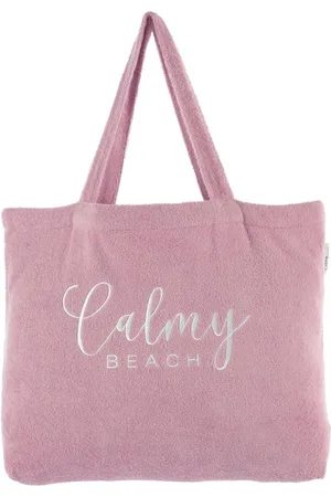 Merkloos Badstof strandtas, XXL, badtas, 100% katoen, shopper, strandtas, groot, voor dames en heren, met binnenvak en lange draaghengsels